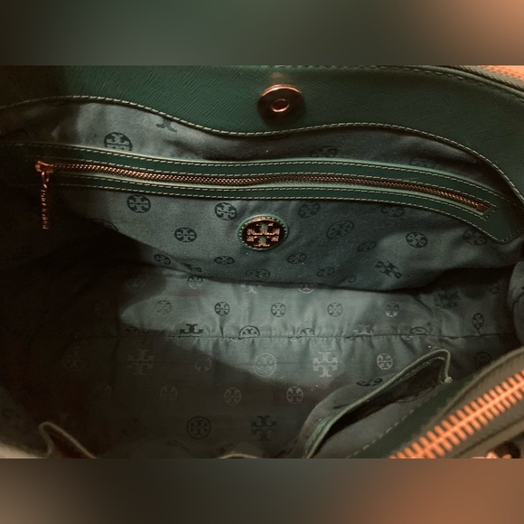 Green Tory Burch Robinson Double Zip Tote - Picture 9 of 14